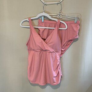 KINDRED BRAVELY Maternity 2 piece Tankini swimsuit. Pink, M